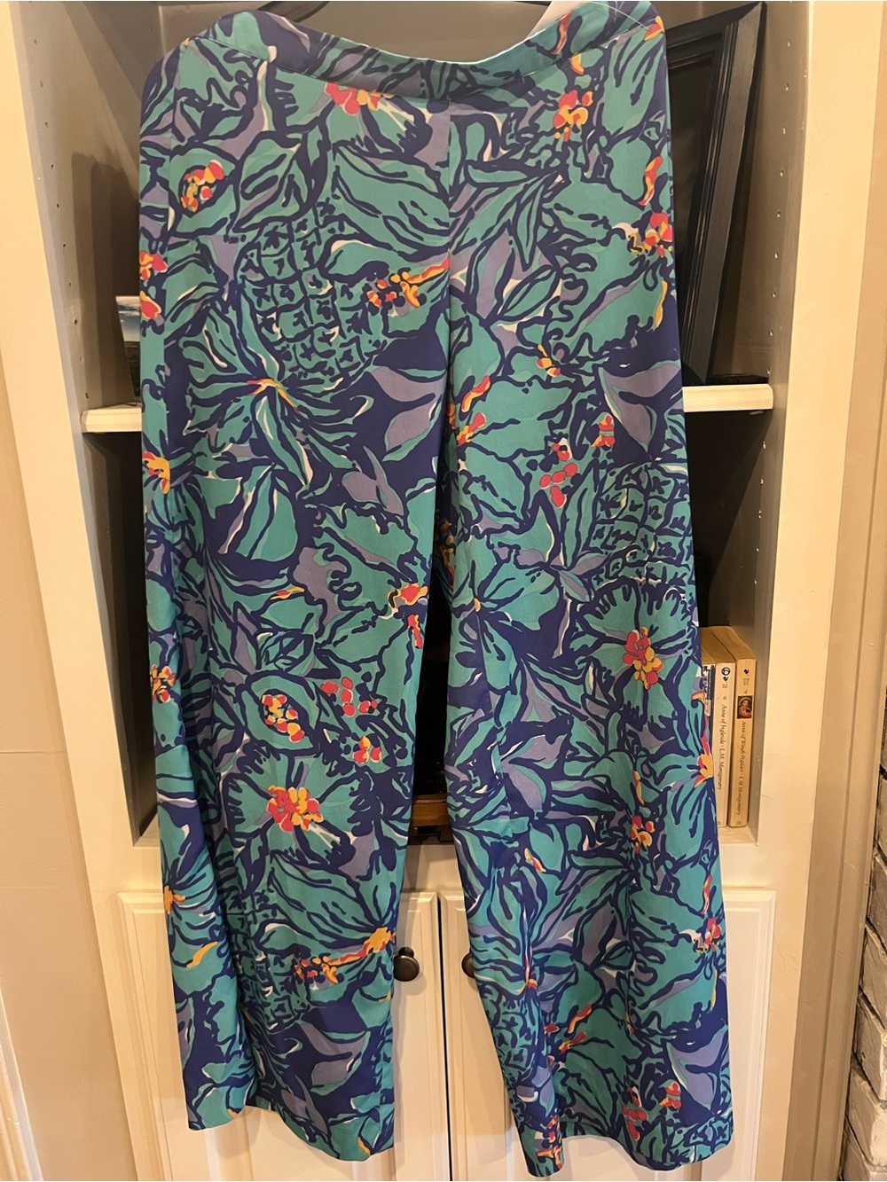 Lilly Pulitzer Pants Palazzo Swim Cover Up Lounge Beach Resort Floral M 8 10